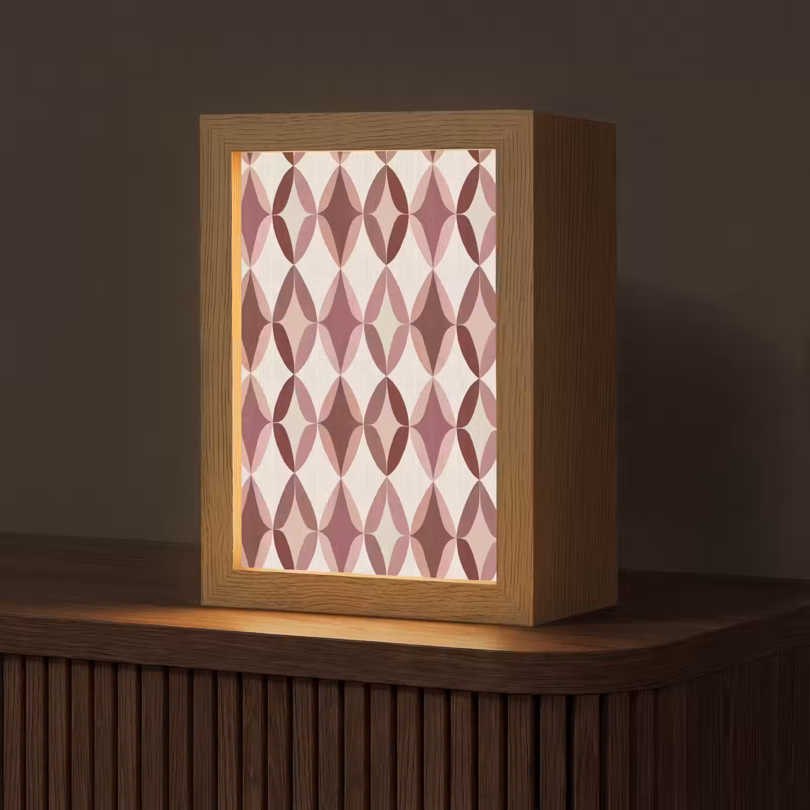 Tischlampe - Oval - Textur - Rosa — 1