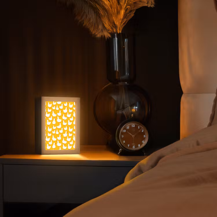 Tischlampe - Enten - Muster - Gelb — 2