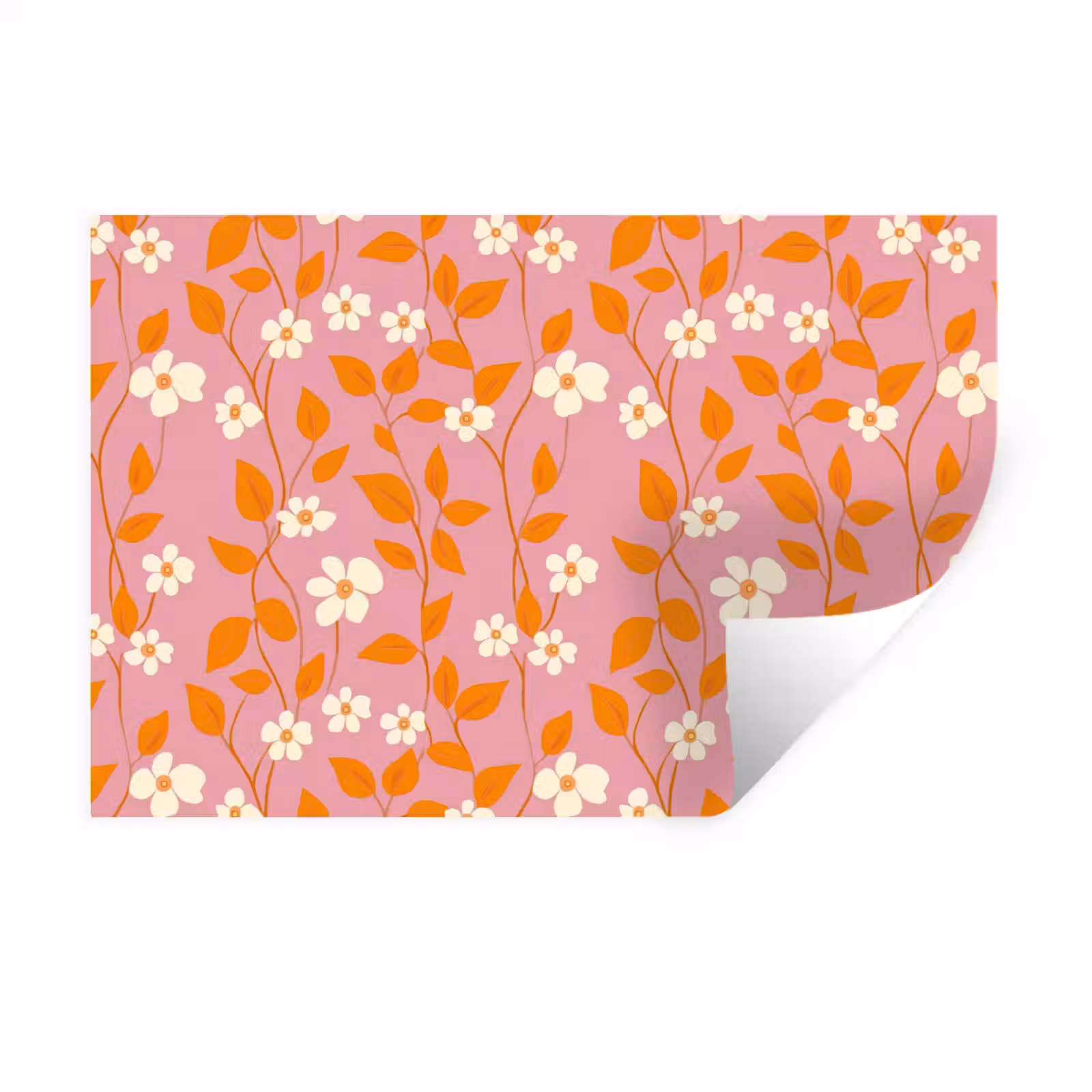 Wandtattoo – Blumen - Muster - Orange — 1
