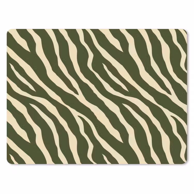 Mauspad - Zebra - Muster - Grün — 1