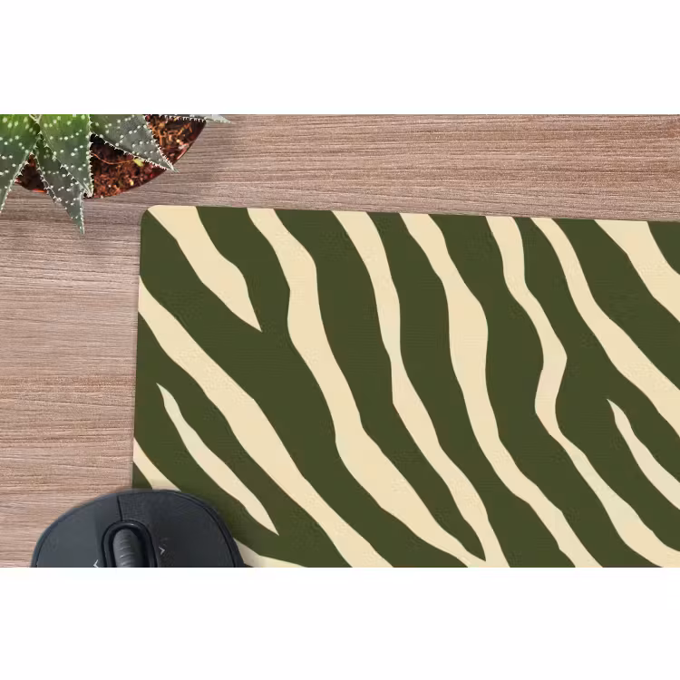 Mauspad - Zebra - Muster - Grün — 4