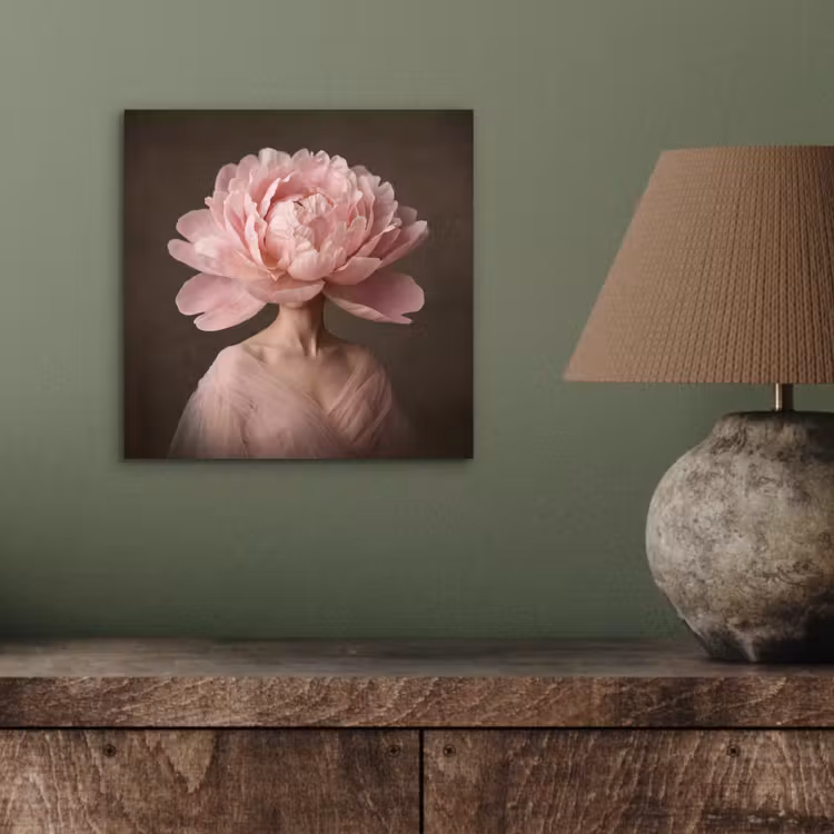 Alu-Dibond-Bild - Gesicht - Rose - Rosa — 3