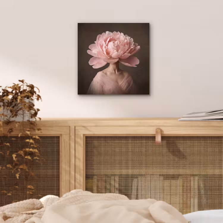 Alu-Dibond-Bild - Gesicht - Rose - Rosa — 4