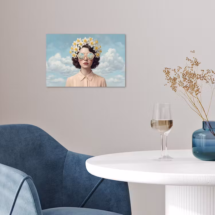 Poster - Frau - Narzissen - Gelb — 4