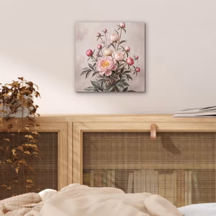 Alu-Dibond-Bild - Pfingstrosen - Strauß - Rosa — 4