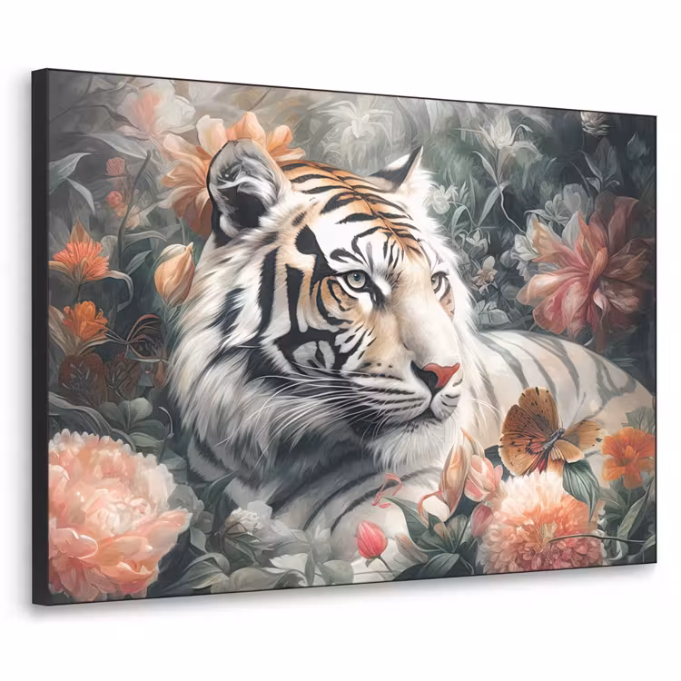 Art Frame - Tiger - Wildtiere - Blumen - Dschungel — 1
