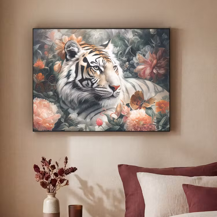 Art Frame - Tiger - Wildtiere - Blumen - Dschungel — 2