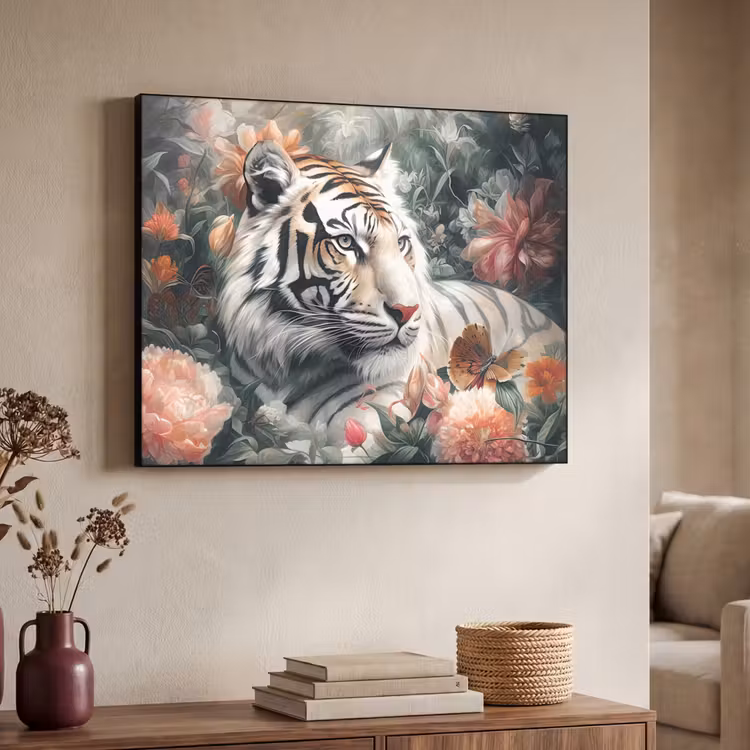 Art Frame - Tiger - Wildtiere - Blumen - Dschungel — 3