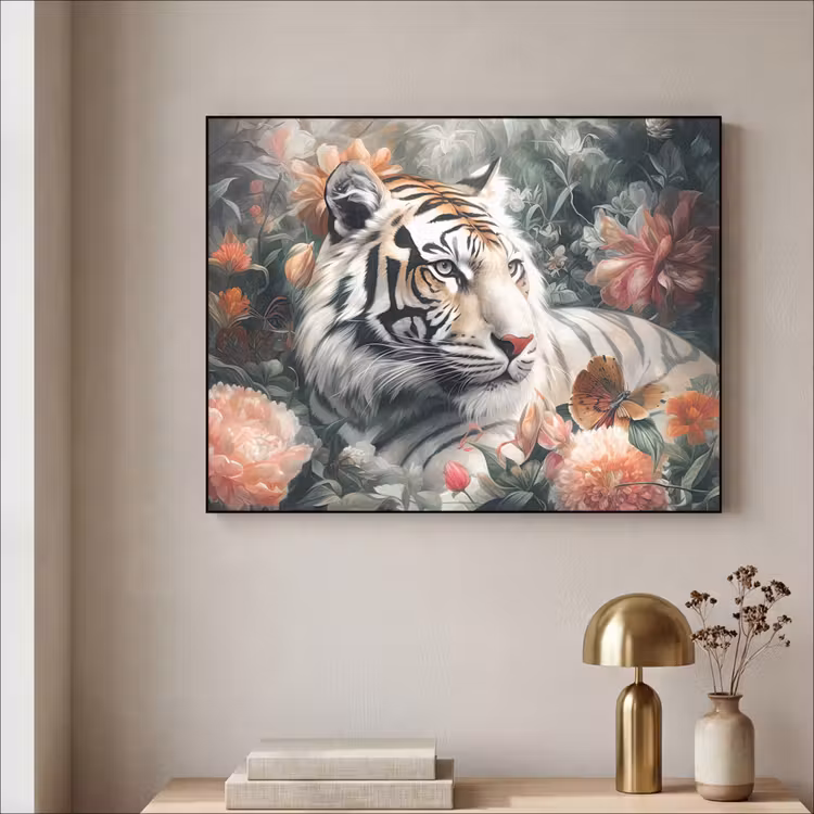 Art Frame - Tiger - Wildtiere - Blumen - Dschungel — 4