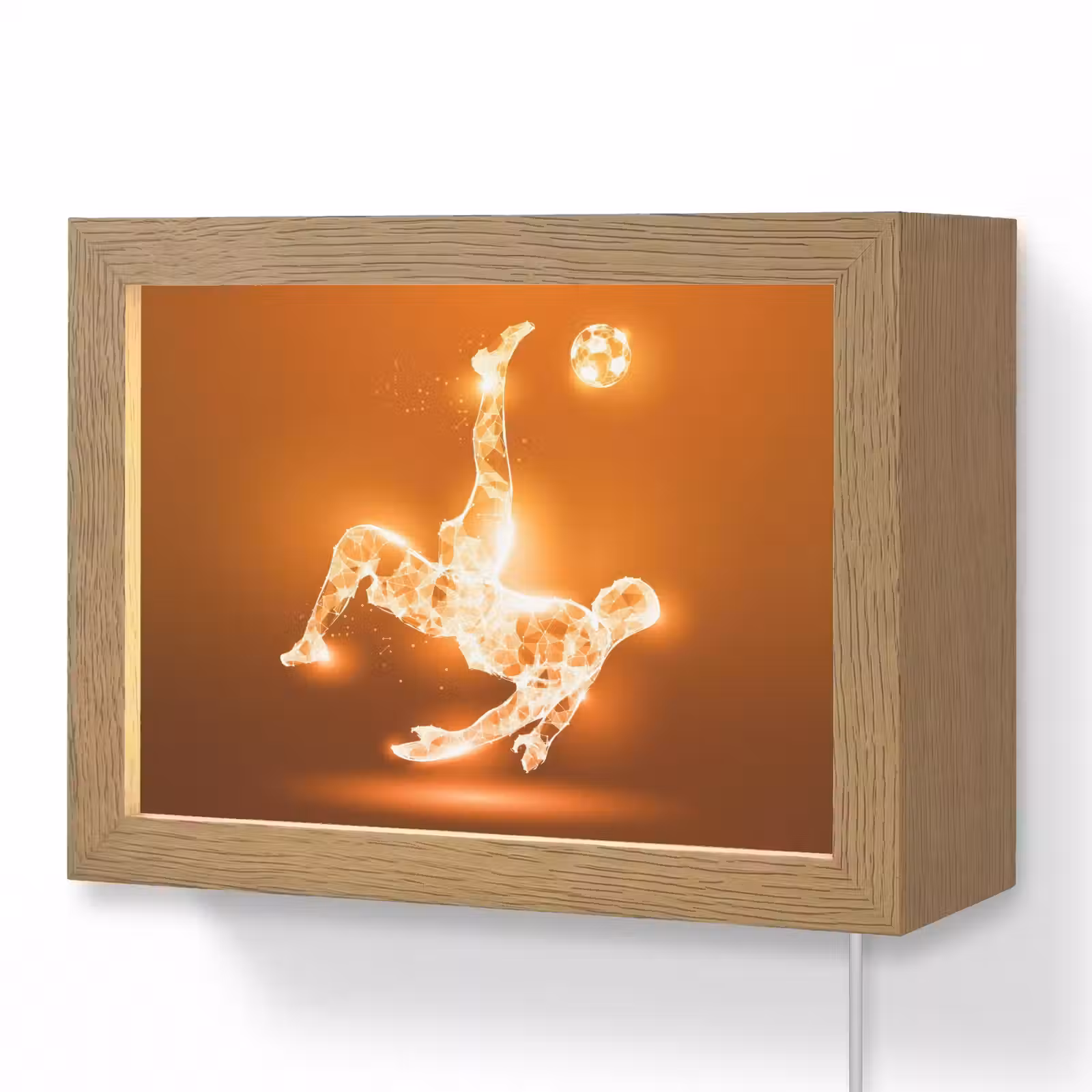 Lightbox - Wandlampe - Kinderzimmer - Fußballer - Orange - Fußball - Omhaal — 1