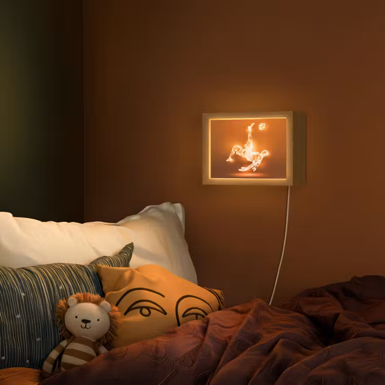 Lightbox - Wandlampe - Kinderzimmer - Fußballer - Orange - Fußball - Omhaal — 2
