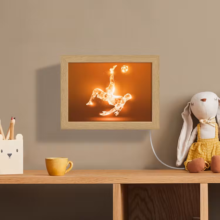 Lightbox - Wandlampe - Kinderzimmer - Fußballer - Orange - Fußball - Omhaal — 3