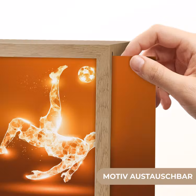 Lightbox - Wandlampe - Kinderzimmer - Fußballer - Orange - Fußball - Omhaal — 5