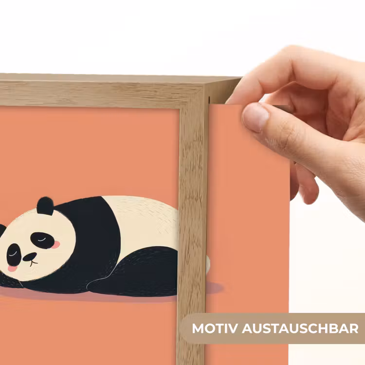 Lightbox - Wandlampe - Kinderzimmer - Panda - Schlafen - Orange — 5