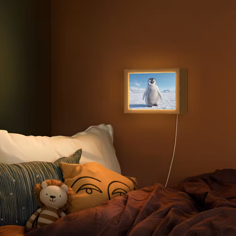 Lightbox - Wandlampe - Kinderzimmer - Pinguin - Schnee - Landschaft - Weiß — 2
