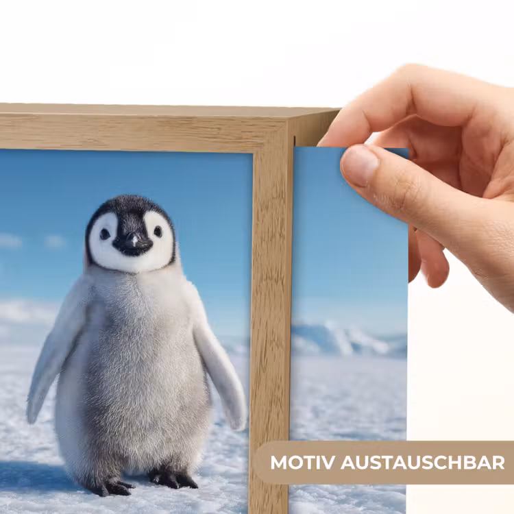 Lightbox - Wandlampe - Kinderzimmer - Pinguin - Schnee - Landschaft - Weiß — 5