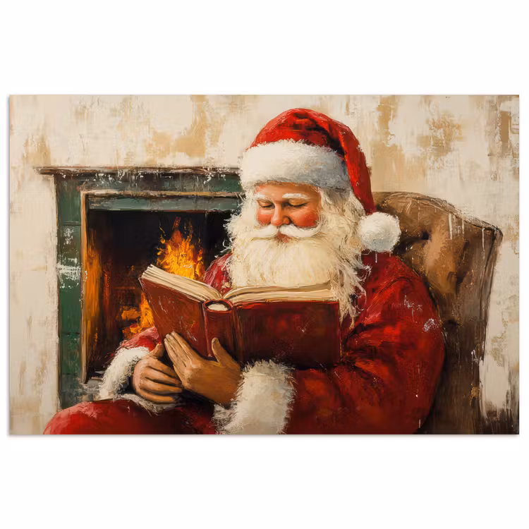 Poster - Weihnachten - Weihnachtsmann - Winter - Open Fireside — 1