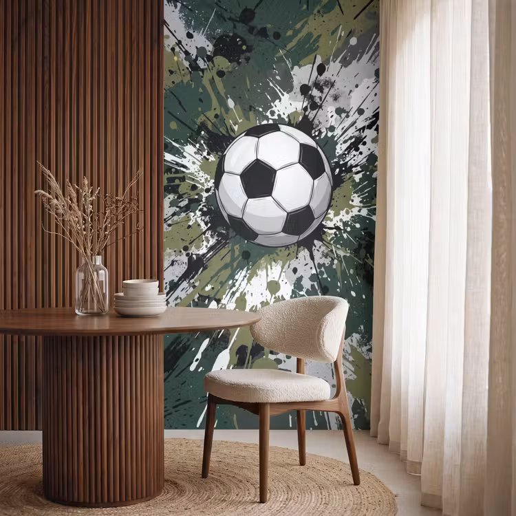 Tapete - Fußball - Farbe - Spritzer - Grün — 4