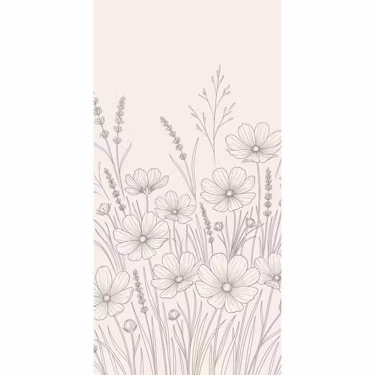 Tapete - Minimalistisch - Modern - Floral - Beige — 2