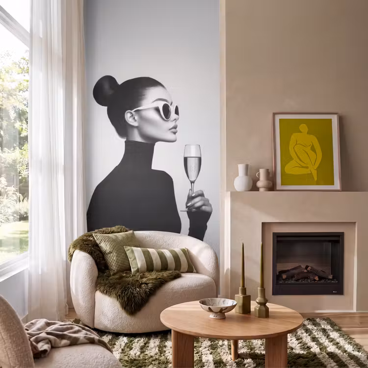 Tapete - Frau - Champagner - Modern — 1