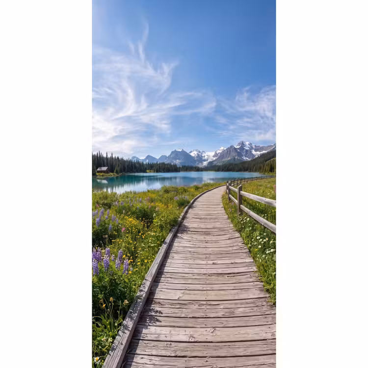 Tapete - Berge - See - Landschaft - Blau — 2