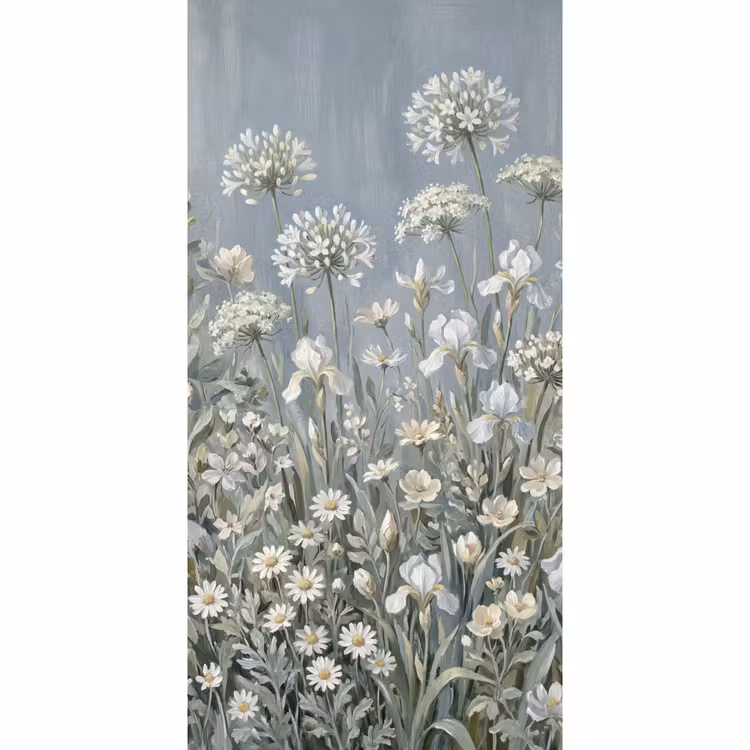 Tapete - Blumen - Botanisch - Blau — 2