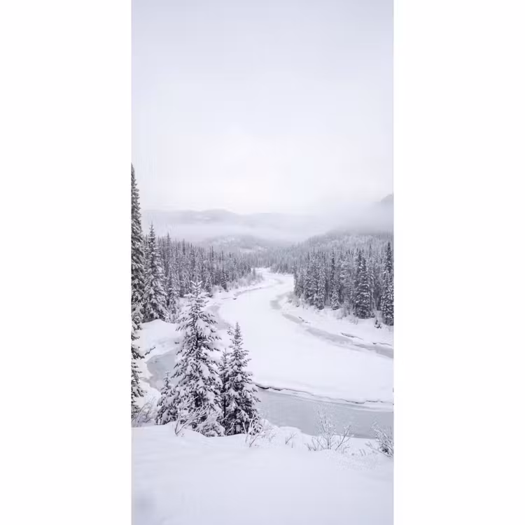 Tapete - Fluss - Gefroren - Landschaft - Winter — 2