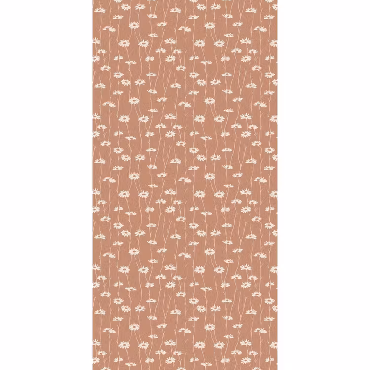 Tapete - Gänseblümchen - Dezent - Terrakotta — 2