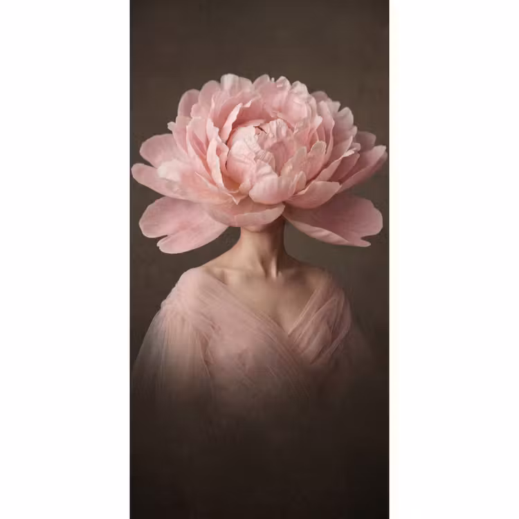 Tapete - Gesicht - Rose - Rosa — 2