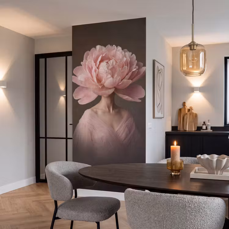 Tapete - Gesicht - Rose - Rosa — 5