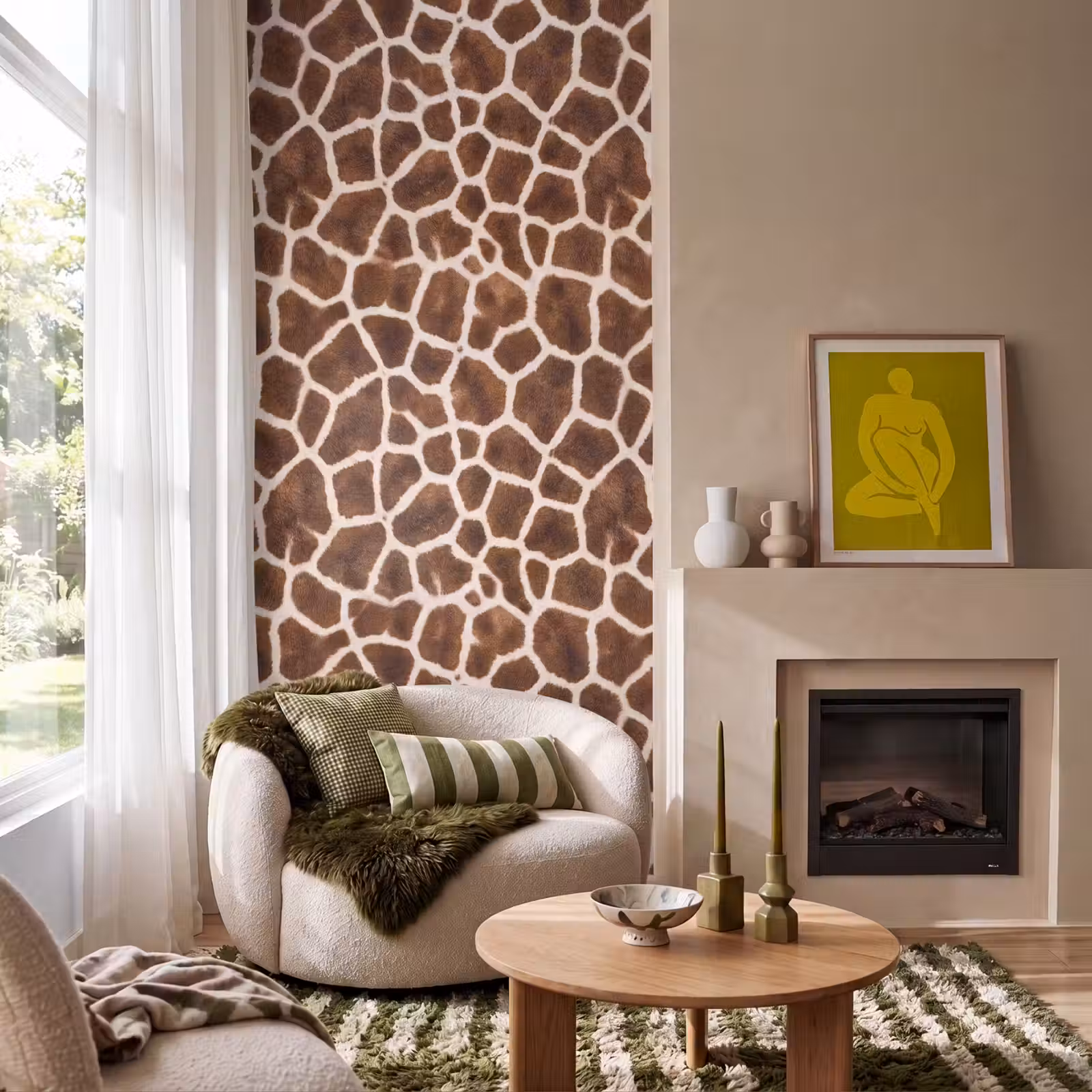 Tapete - Giraffe - Mantel - Klassisch - Braun — 1