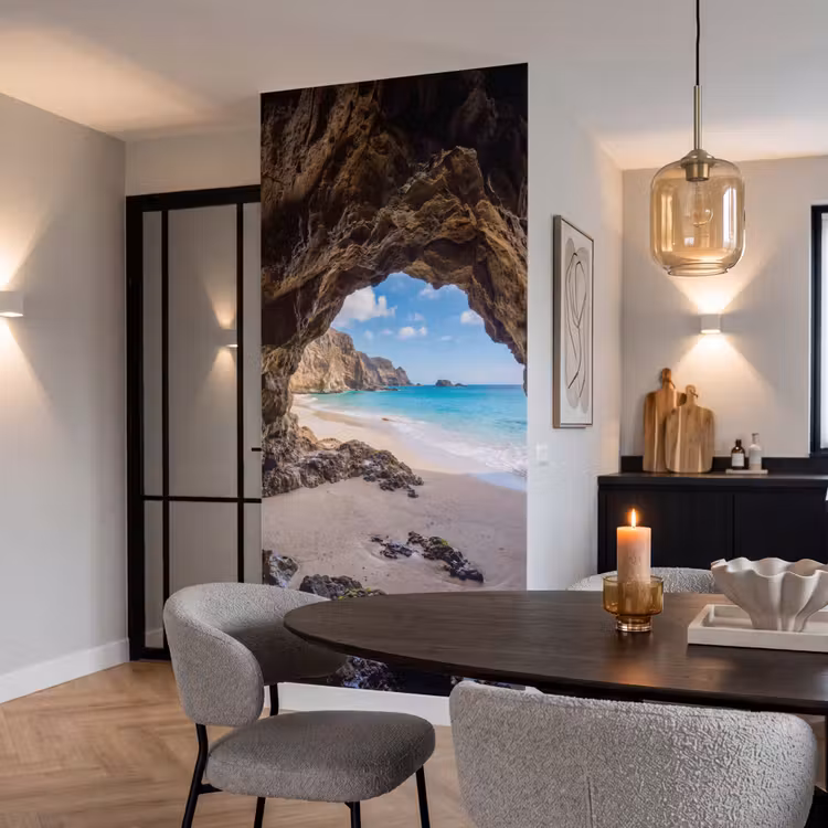 Tapete - Höhle - Strand - Meer - Blau — 5