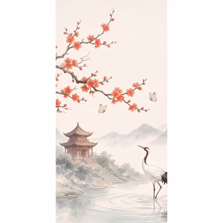 Tapete - Kran - Asien - Klassiker — 2