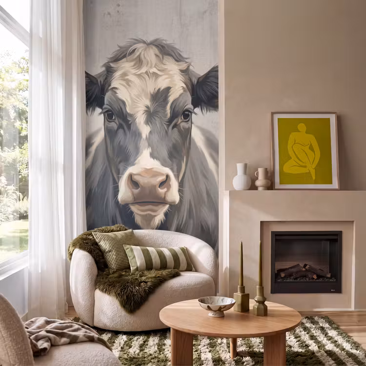 Tapete - Kuh - Porträt - Tiere - Modern — 1