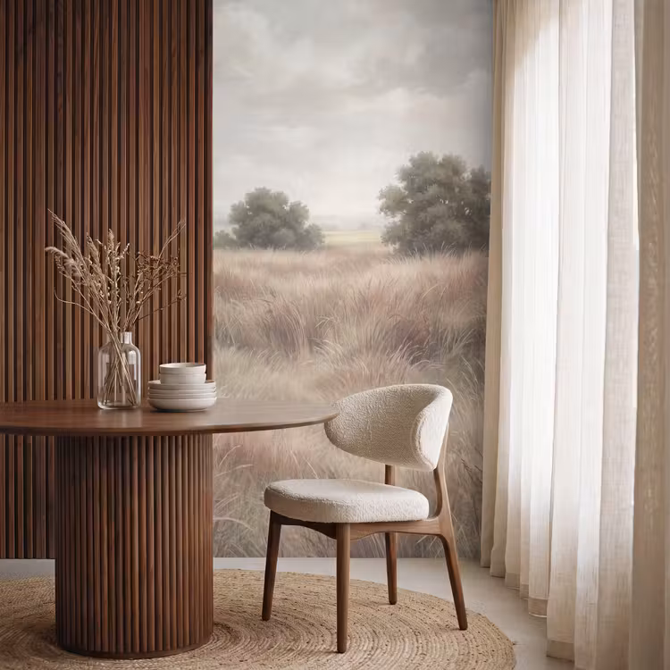Tapete - Landschaft - Minimalistisch - Beige — 4