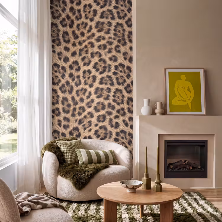 Tapete - Leopard - Mantel - Klassisch - Braun — 1