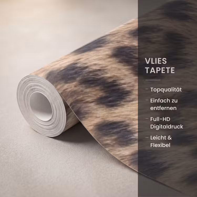 Tapete - Leopard - Mantel - Klassisch - Braun — 3