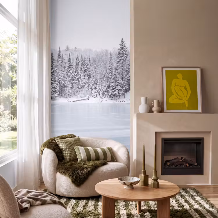 Tapete - Mehr - Kiefer - Eis - Winter - Beruhigend — 1