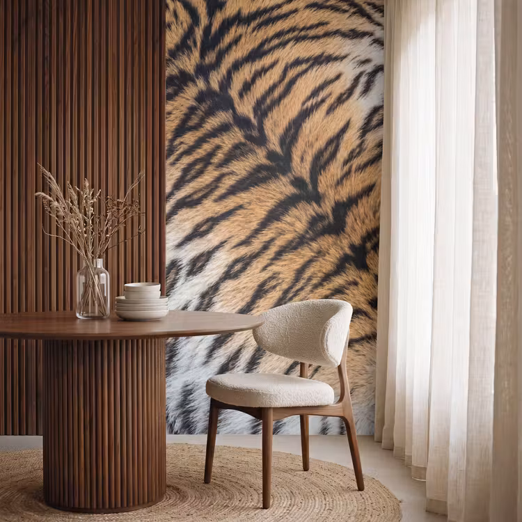 Tapete - Realistisch - Tigerfell - Schwarz — 4