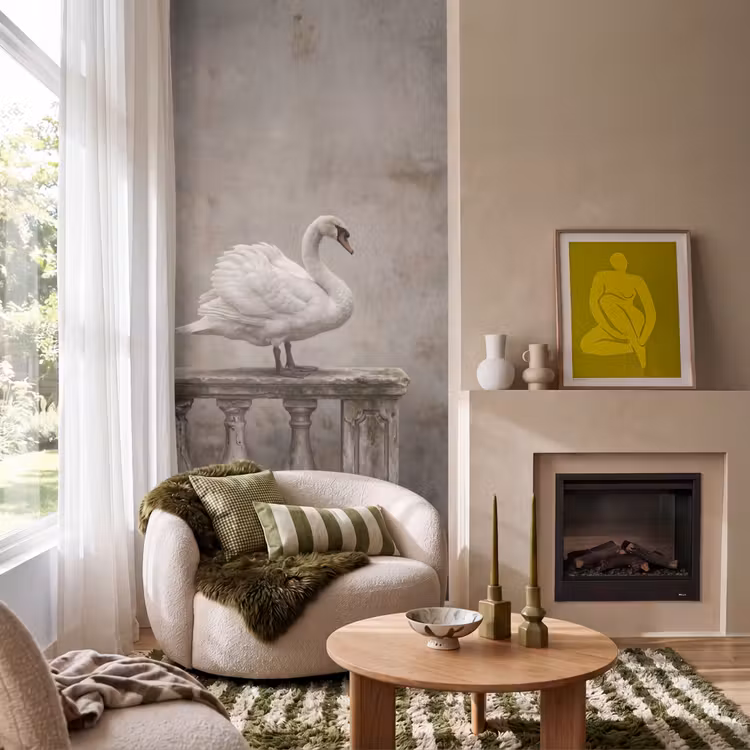 Tapete - Schwan - Elegant - Tiere - Weiß — 1