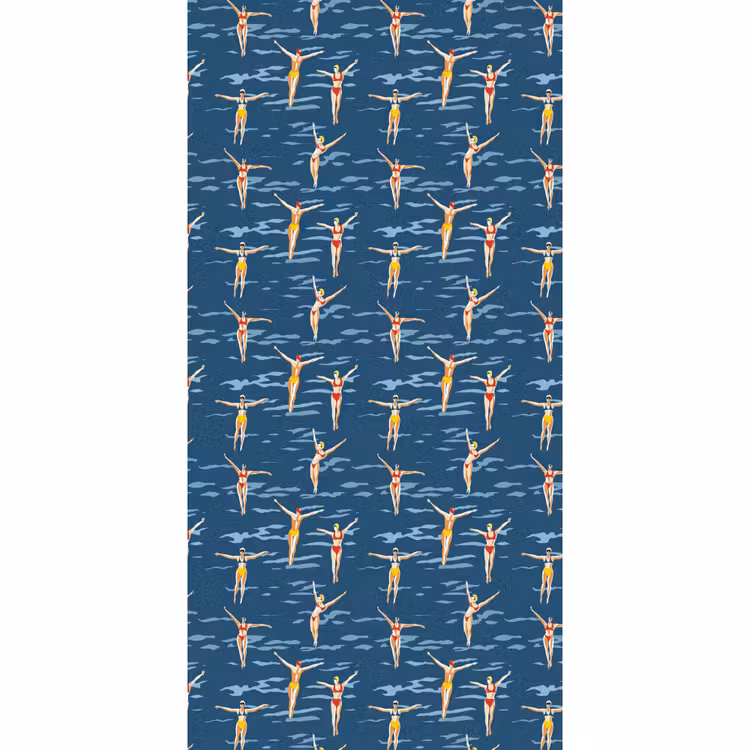 Tapete - Schwimmer Retro - Blau — 2