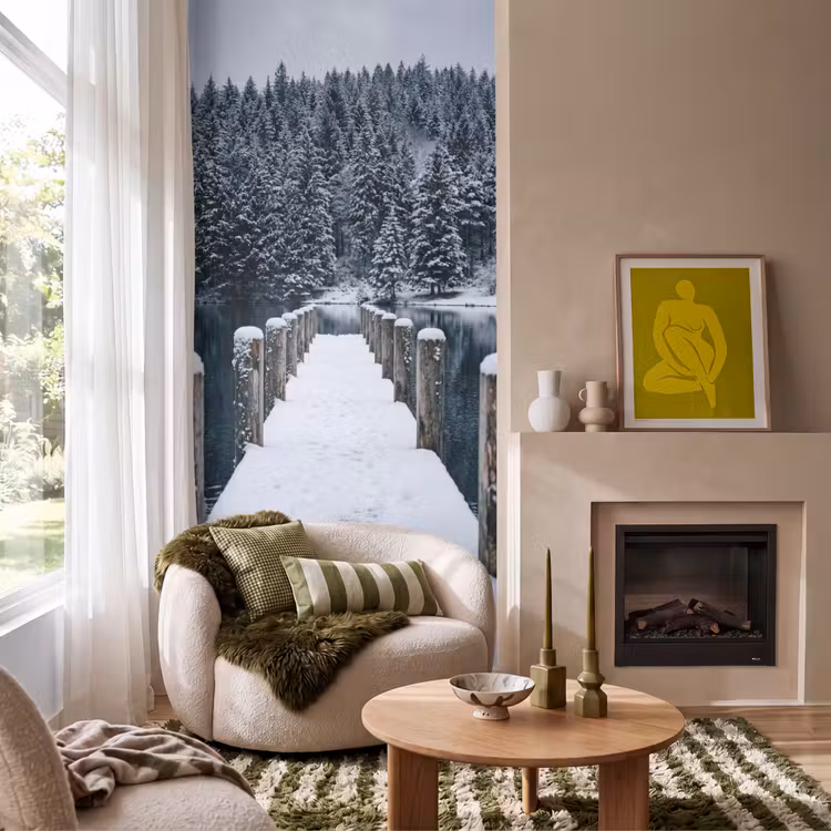 Tapete - Steg - See - Schnee - Berge - Ruhe — 1