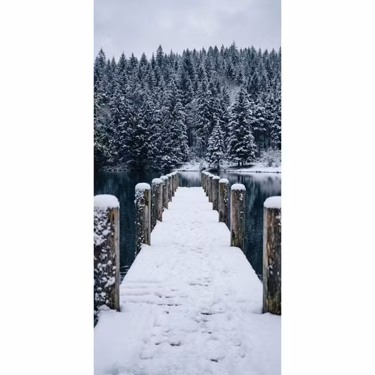 Tapete - Steg - See - Schnee - Berge - Ruhe — 2