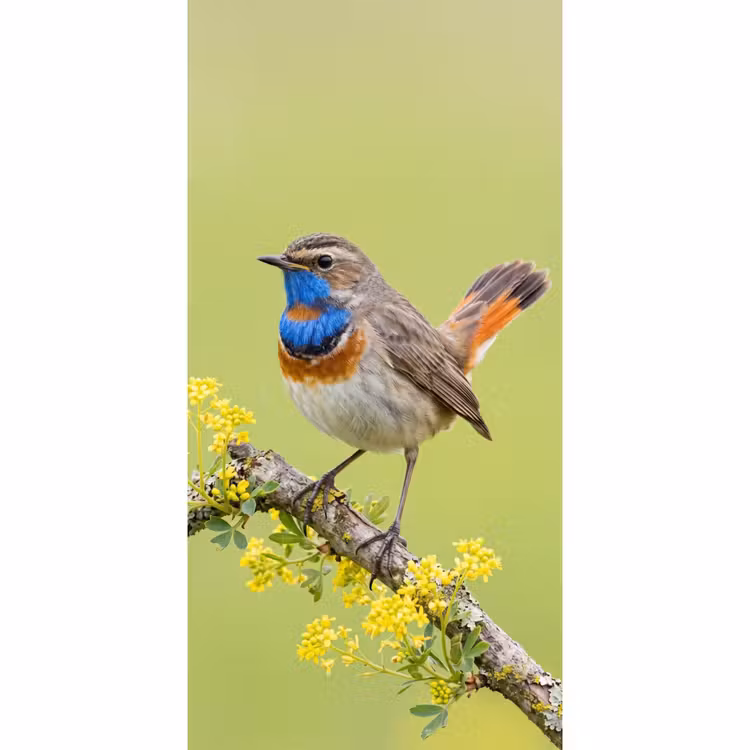 Tapete - Vogel - Zweig - Natur - Farbenfroh — 2