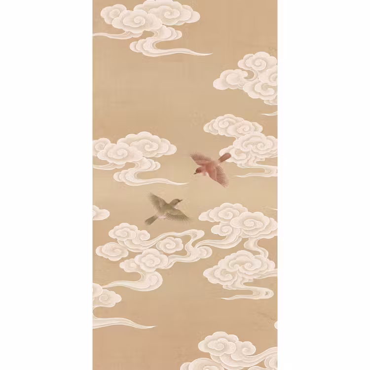 Tapete - Vögel - Fliegen - Beige — 2