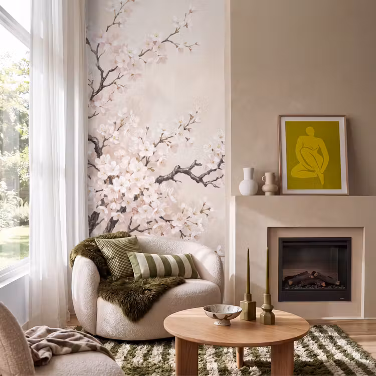 Tapete - Blossom - Illustration - Taupe — 1