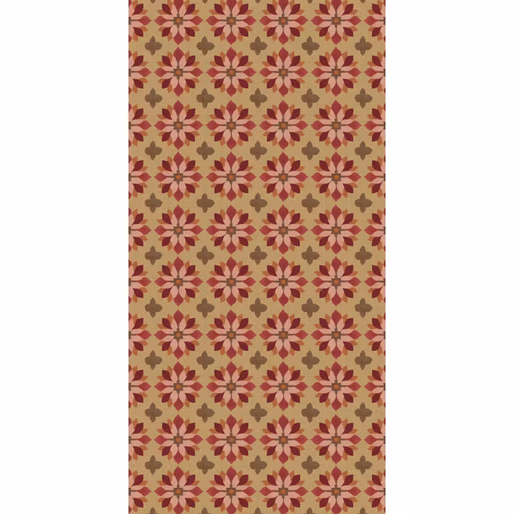 Tapete - Blumen - Retro - Grün — 2