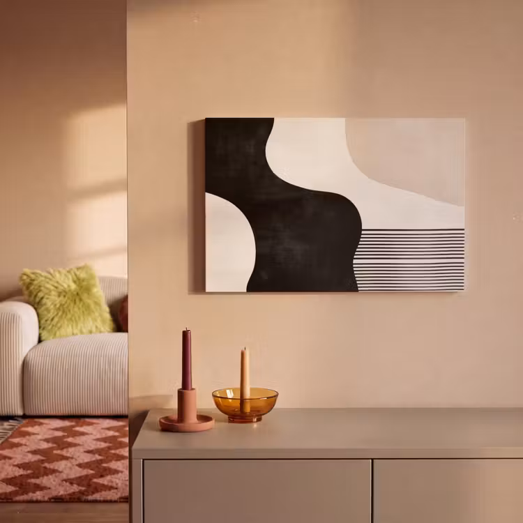 Leinwandbild - Abstrakt - Japandi - Beige - Modern — 2