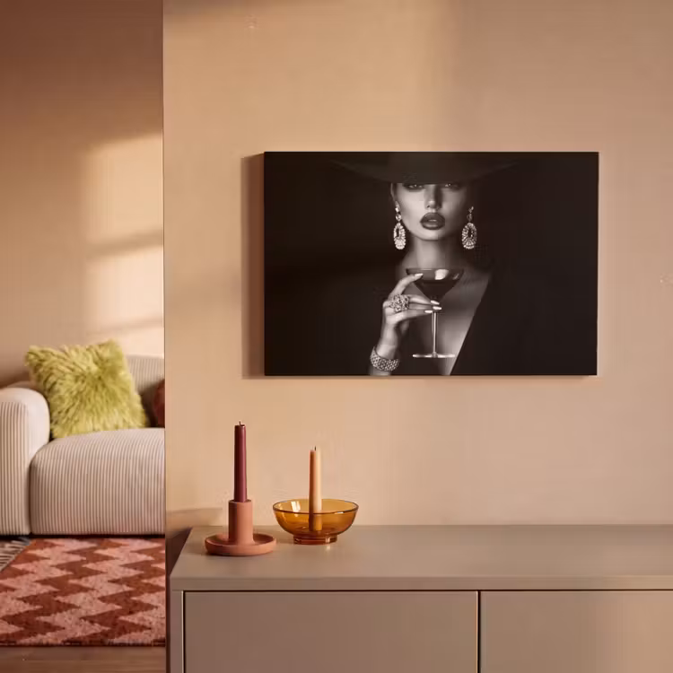 Leinwandbild - Frau - Cocktail - Schick — 2