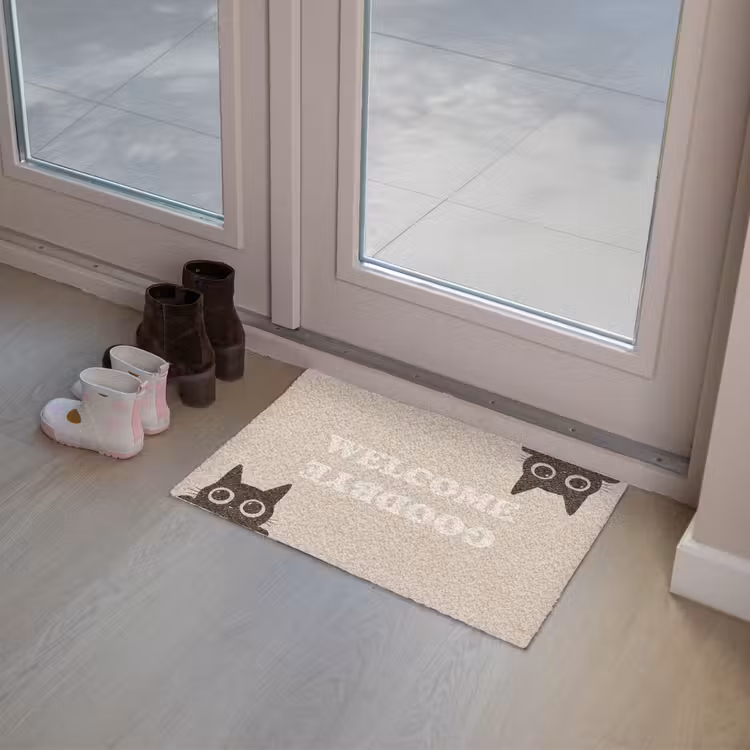 Fußmatte - Katze - Beige - Willkommen - Auf Wiedersehen — 8